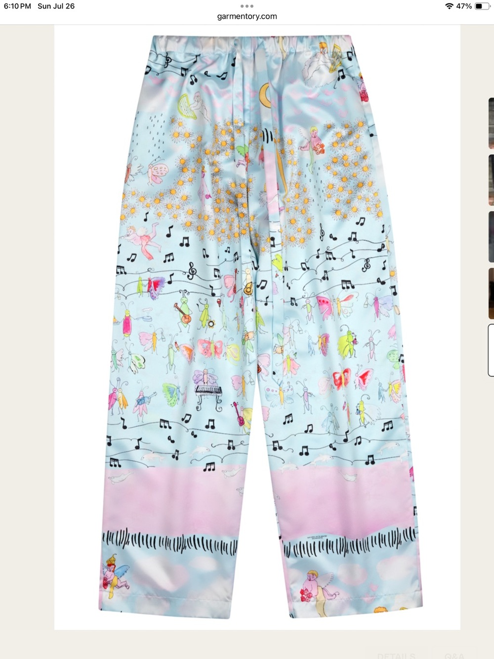 Dauphinette Oracle pants - Bad girls go to heaven  Sz 6 whimsical ,fairy ,